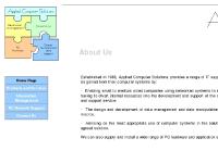 Applied Computer Solutions Limited - Home Page