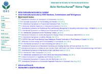 Acta Horticulturae Acta Horticulturae