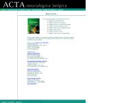 Acta Neurologica Belgica Acta Neurologica Belgica