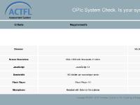 OPIc System Check