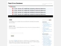 Flash Error Database | A library of solutions to Actionscript, Flash, Flex and AIR