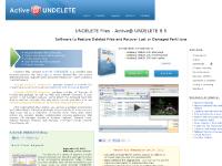 UNDELETE Files - Active@ UNDELETE 9.3 Data Recovery Toolkit