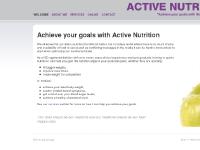 Active Nutrition - Achieve your goals with the nutritional edge Active Nutrition - Achieve your goals with the nutritional edge
