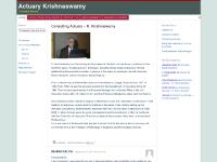 Actuary Krishnaswamy — Consulting Actuary at Chennai, India Actuary Krishnaswamy — Consulting Actuary at Chennai, India