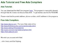 tutorial, Ada tutorial  tutorial, Ada tutorial
