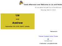 Liz and Andrew, Banff, Canada 2005 - Home