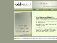 addrecord.se Om oss, Tjänster, Kunder
