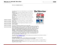 Adelaide Advertiser - Daily newspaper in South Australia, Adelaide's local daily publication, A highly circulated tabloid in Australia and much more!