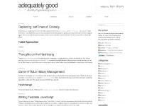 Adequately Good - by Ben Cherry Adequately Good - by Ben Cherry