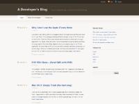 A Developer's Blog A Developer's Blog