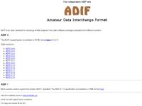 adif.org ADIF 2.2.6, ADIF 2.2.5, ADIF 2.2.4