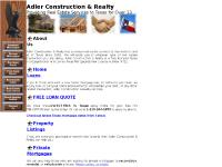 Homepage for Adler Constuction & Realty