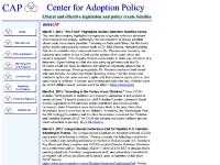 adoptionpolicy.org Center for Adoption Policy, Adoption Policy, CAP