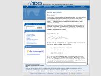 A D Q - Association des Dermatologistes du Québec A D Q - Association des Dermatologistes du Québec