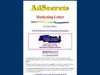 AdSecrets Marketing Letter Ezine Online Newsletter by Carl Galletti