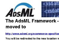 AdsML® Framework Documentation Set AdsML® Framework Documentation Set