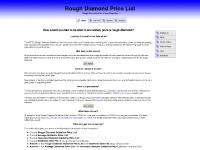 Rough Diamond Guideline Price List Rough Diamond Guideline Price List