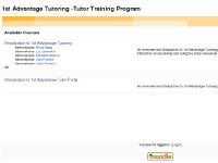 1st Advantage Tutoring -Tutor Training Program