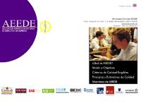 AEEDE Asociacion Española de Escuelas de Direccion de Empresas AEEDE Asociacion Española de Escuelas de Direccion de Empresas