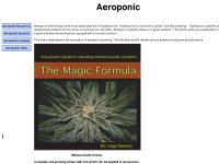 Aeroponics System Resources Aeroponics System Resources