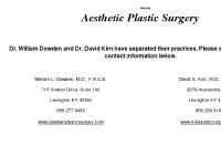 Aesthetic Plastic Surgery