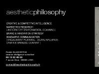 aestheticphilosophy - aesthetic philosophy / patrick blancheton / creative intelligence consultant aestheticphilosophy - aesthetic philosophy / patrick blancheton / creative intelligence consultant