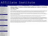 Affiliate-Institute.com | Affiliate Institute - Professional Affiliate Marketing Resource, Guidance, Tutorials and Information Center Affiliate-Institute.com | Affiliate Institute - Professional Affiliate Marketing Resource, Guidance, Tutorials and Information Center