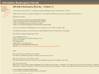 Affordable Bankruptcy Florida Affordable Bankruptcy Florida