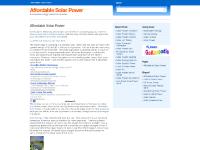 Affordable Solar Power, Creating Renewable Energy with Solar Panels Affordable Solar Power, Creating Renewable Energy with Solar Panels