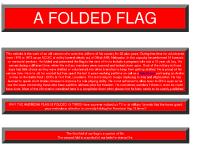 A Folded Flag A Folded Flag