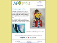 AFO Socks - The AFO Sock was designed by an orthotist in Ottawa Canada for children or adults wearing an ankle foot orthosis (AFO). AFO Socks - The AFO Sock was designed by an orthotist in Ottawa Canada for children or adults wearing an ankle foot orthosis (AFO).