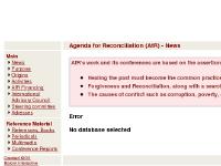 Agenda for Reconciliation (AfR) - News