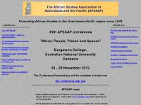 African Studies Association of Australasia and the Pacific African Studies Association of Australasia and the Pacific