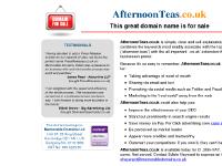 afternoonteas - The domain name AfternoonTeas.co.uk is for sale. Own it today. Find out how... afternoonteas - The domain name AfternoonTeas.co.uk is for sale. Own it today. Find out how...