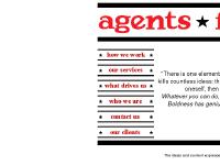 agents-for-change.com Text Only, How We Work, Our Services
