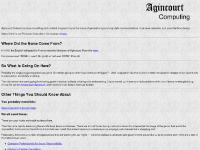 Agincourt Computing Home Page Agincourt Computing Home Page