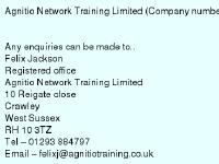 agnitiotraining - Network Training from Agnitio, Network courses brought to you agnitiotraining - Network Training from Agnitio, Network courses brought to you