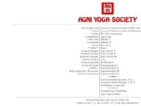 Agni Yoga Society Agni Yoga Society