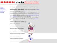 AHCTA: Alliance for Harmonisation of Cellular Therapy Accreditation