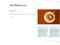 Sales Hiring Secrets Sales Hiring Secrets