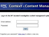 DfT Accident Investigation content management system DfT Accident Investigation content management system