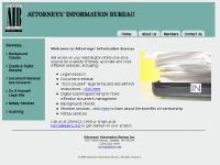 Welcome to Attorneys' Information Bureau, your one-stop source for legal research, document retrieval, sacnning and background checks in Washington state. Welcome to Attorneys' Information Bureau, your one-stop source for legal research, document retrieval, sacnning and background checks in Washington state.
