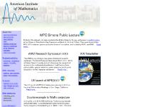 AIM math: American Institute of Mathematics AIM math: American Institute of Mathematics