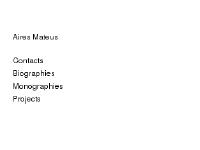 airesmateus.com Contacts, Biographies, Monographies
