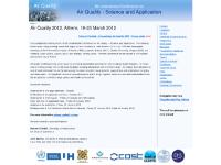 Air Quality 2012, Athens, 19-23 March 2012 Air Quality 2012, Athens, 19-23 March 2012