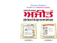 Daily Ajit - Punjab Di Awaaz Daily Ajit - Punjab Di Awaaz