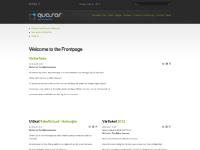 Welcome to the Frontpage Welcome to the Frontpage