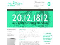 All The World’s A Page - Welcome