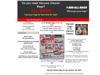 allbags.com vacuum bags, vacuum cleaner bags, kirby