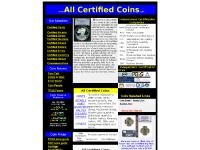 allcertifiedcoins.com CERTIFIED COINS, certified coins, certify